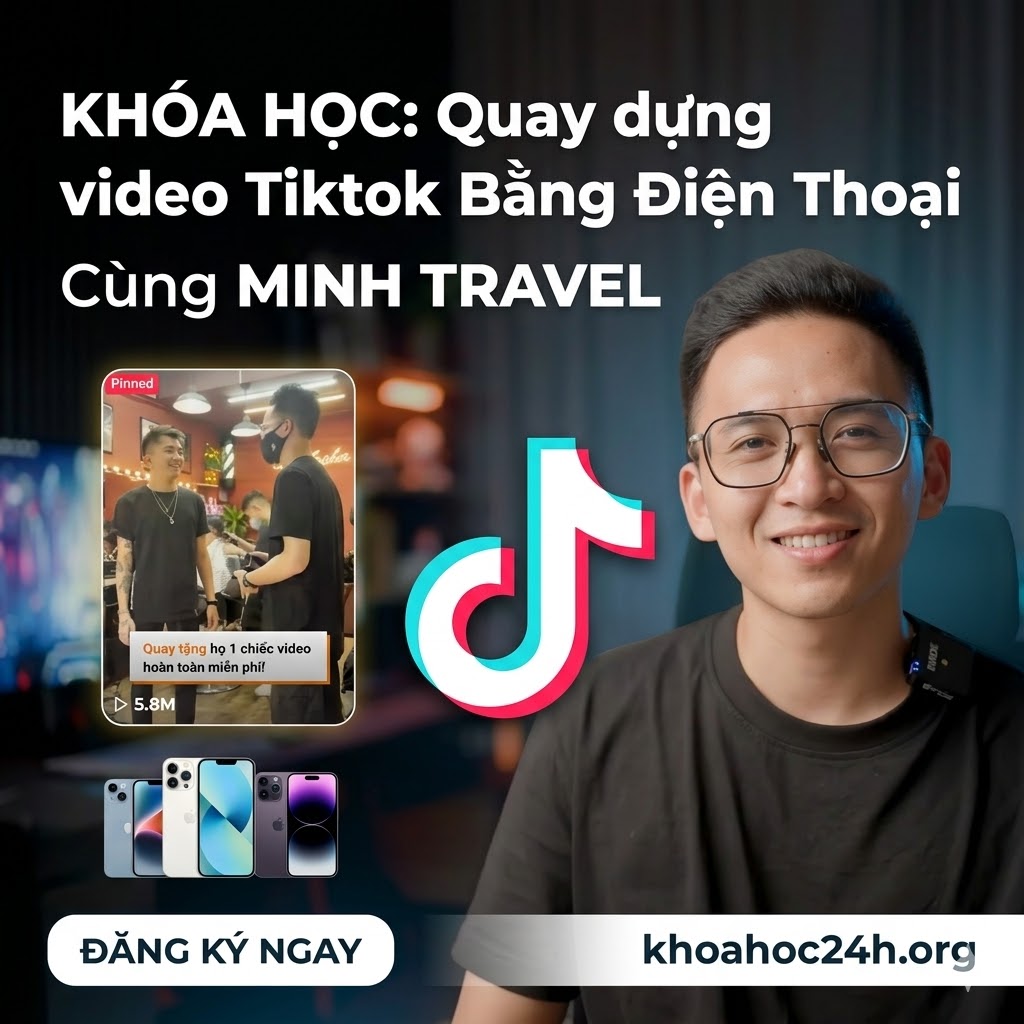 Khóa Học Quay Dựng Video Tiktok Bằng Điện Thoại Cùng Minh Travel
