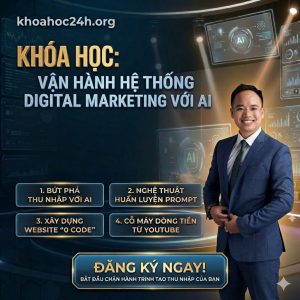 Khóa Học Vận Hành Hệ Thống Digital Marketing Với AI Cùng Vương Mạnh Hoàng