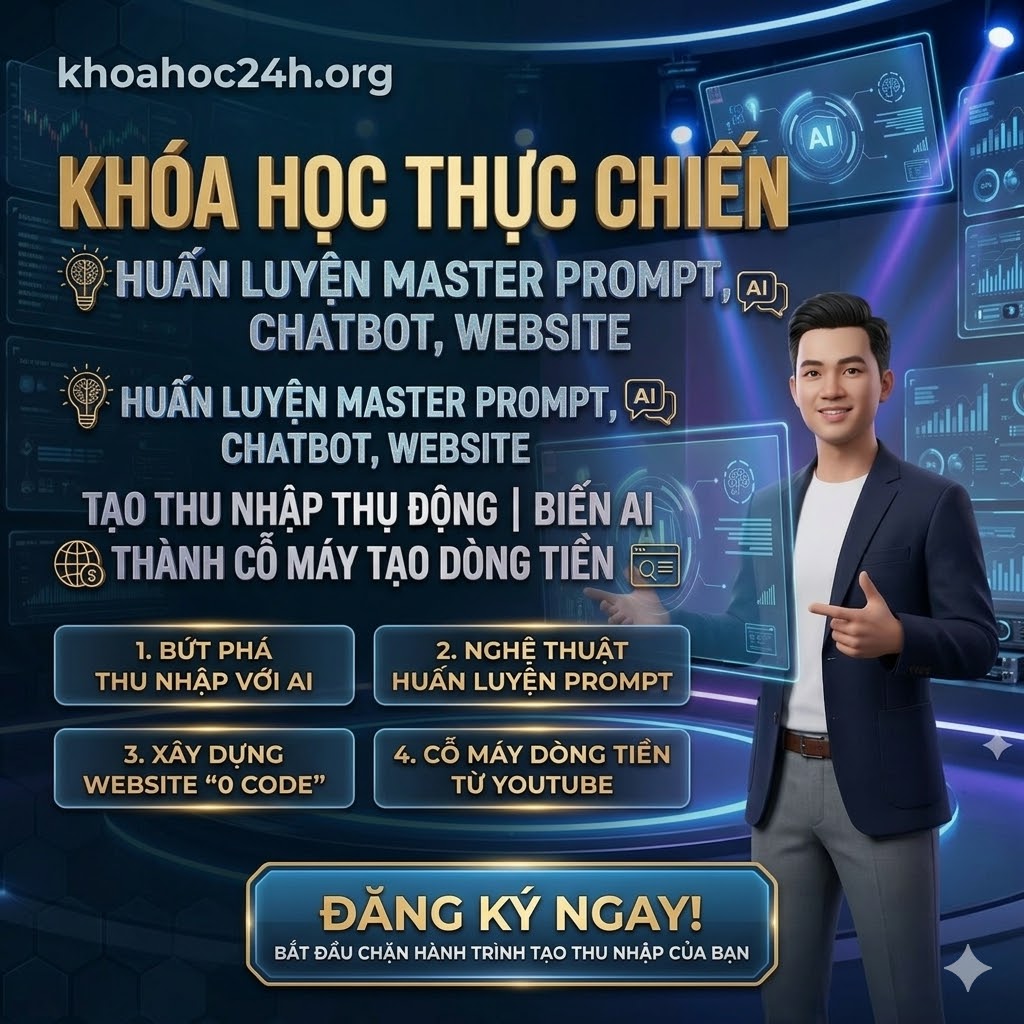 Khóa học thực chiến NDGroup Huấn Luyện Master Prompt, Chatbot, Website Tạo Thu Nhập Thu Động Khóa học thực chiến NDGroup Huấn Luyện Master Prompt, Chatbot, Website Tạo Thu Nhập Thu Động