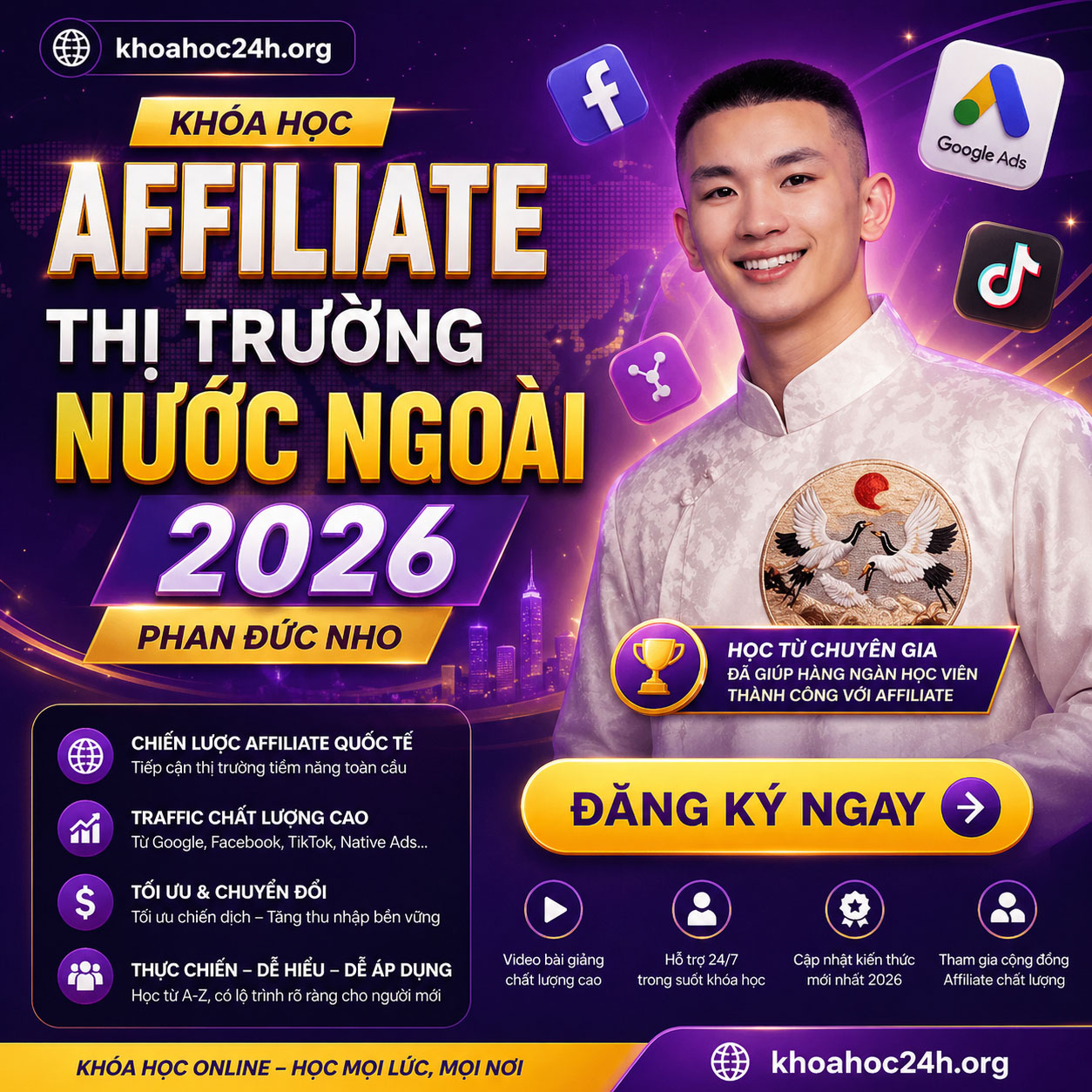Khóa Học Affiliate Thị Trường Nước Ngoài 2026 – Phan Đức Nho