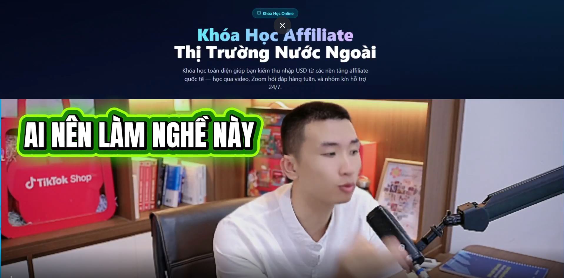 Khóa Học Affiliate Thị Trường Nước Ngoài 2026 – Phan Đức Nho
