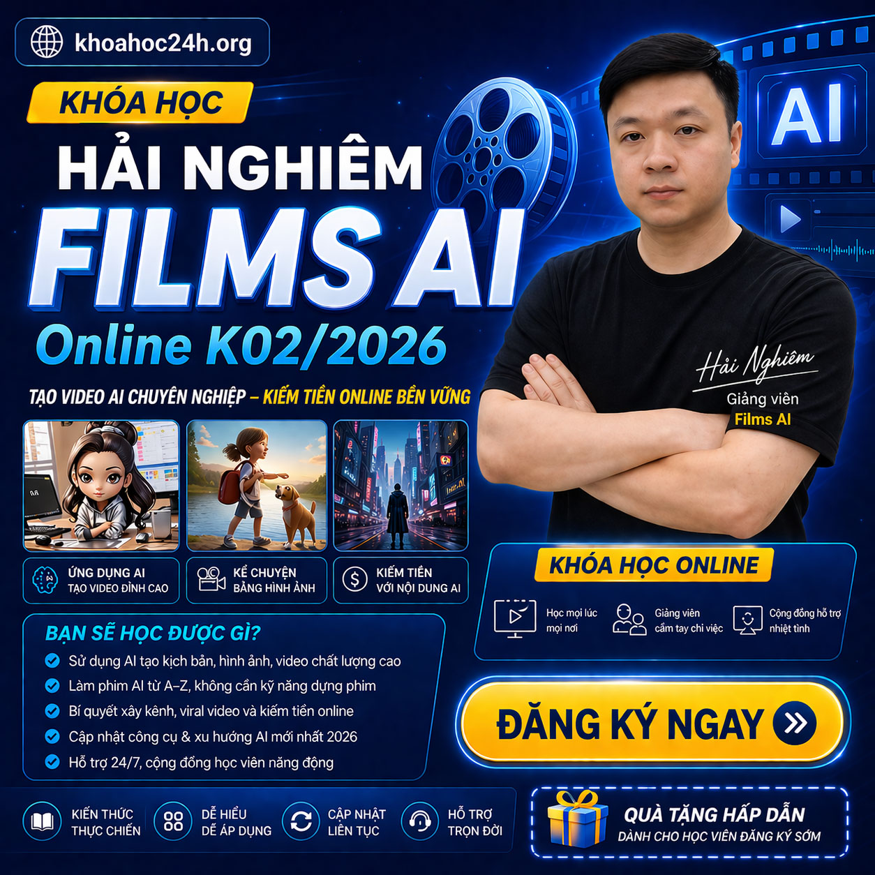 Khóa Học Hải Nghiêm Films AI Online K02 2026