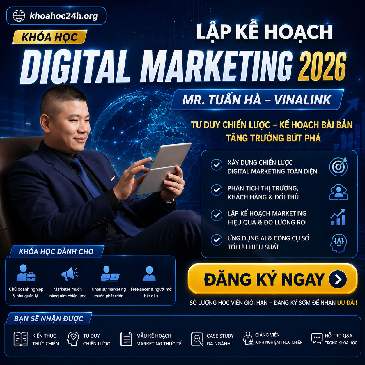 Khóa Học Lập Kế Hoạch Digital Marketing 2026 – Mr. Tuấn Hà Vinalink