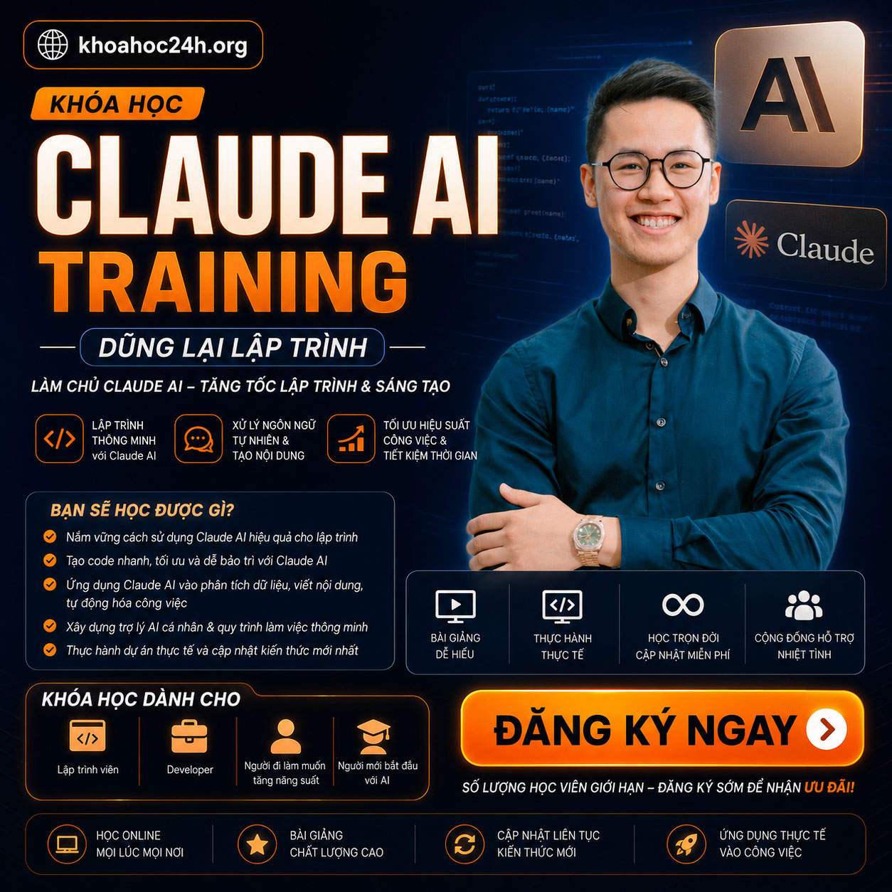 Share Khóa Học Claude AI Training Dũng Lại Lập Trình