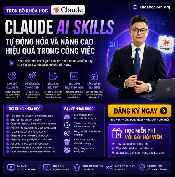 Trọn Bộ Khóa Học Claude AI Skills – Tự Động Hóa Và Nâng Cao Hiệu Quả Trong Công Việc