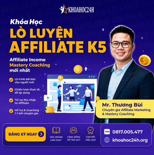 Trọn Bộ Khóa Học Lò Luyện Affiliate Thương Chia Sẻ (Thương Bùi)