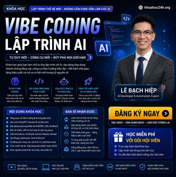 Khóa Học Vibe Coding Lập Trình AI – Lê Bạch Hiệp