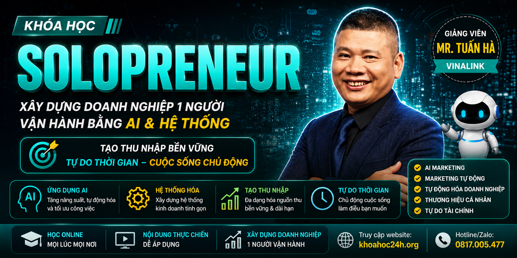 MUA CHUNG KHÓA HỌC SOLOPRENEUR – MR. TUẤN HÀ VINALINK
