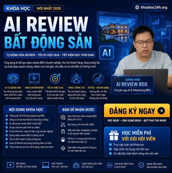 Khóa Học Ai Review Bất Động Sản Mới Nhất