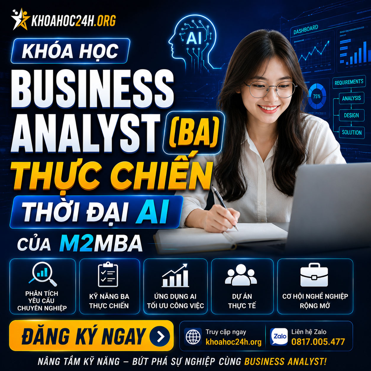 Trọn Bộ Khóa Học Business Analyst (BA) Thực Chiến Thời Đại AI Của M2MBA