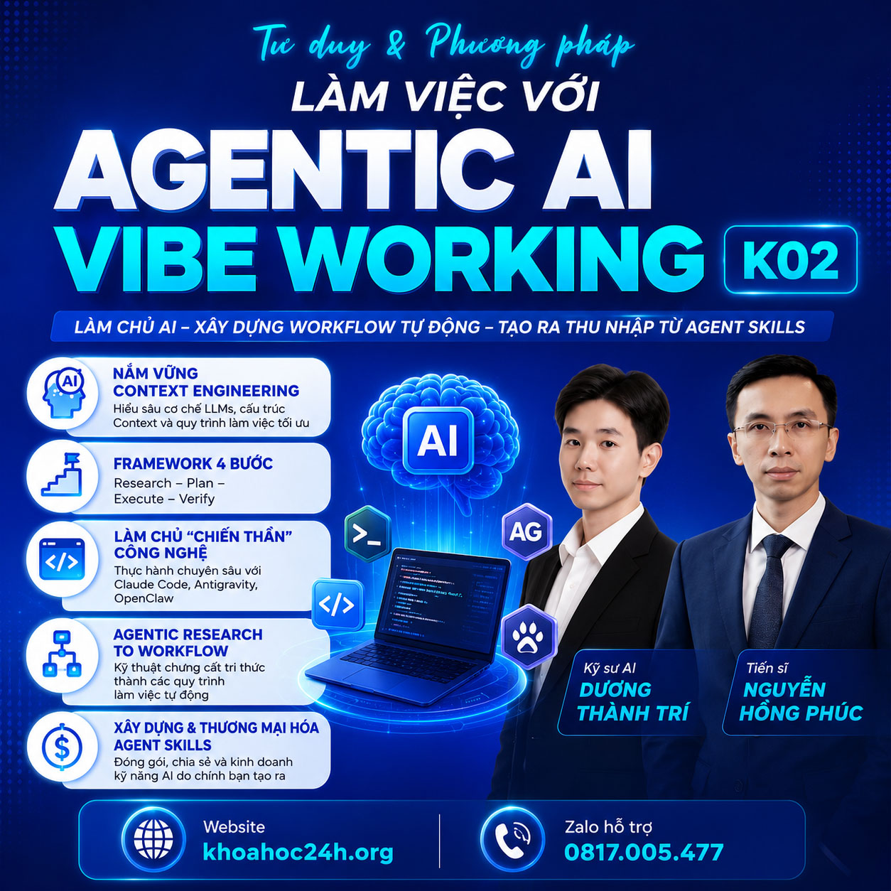Trọn Bộ Khóa Học Tư Duy & Phương Pháp Làm Việc Với Agentic AI Vibe Working K02 – TS. Nguyễn Hồng Phúc & Dương Thành Trí Trọn Bộ Khóa Học Tư Duy & Phương Pháp Làm Việc Với Agentic AI Vibe Working K02 – TS. Nguyễn Hồng Phúc & Dương Thành Trí