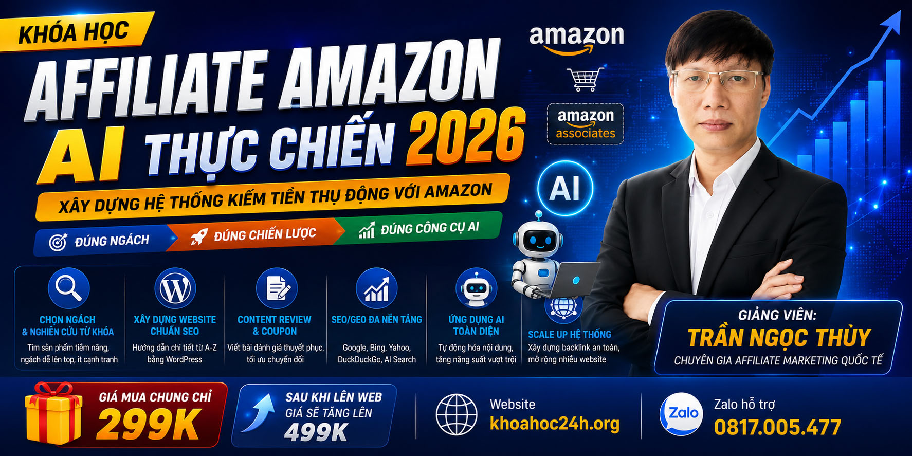 MUA CHUNG KHÓA HỌC AFFILIATE AMAZON AI THỰC CHIẾN 2026 - TRẦN NGỌC THÙY