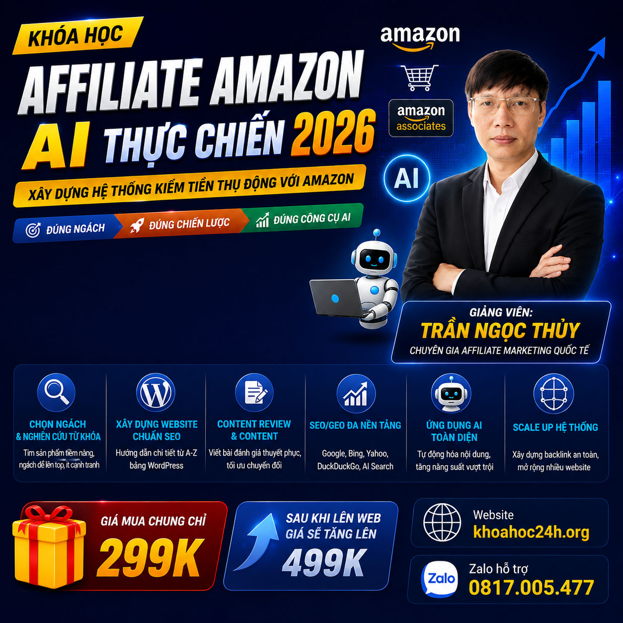KHÓA HỌC AFFILIATE AMAZON AI THỰC CHIẾN 2026 – TRẦN NGỌC THÙY