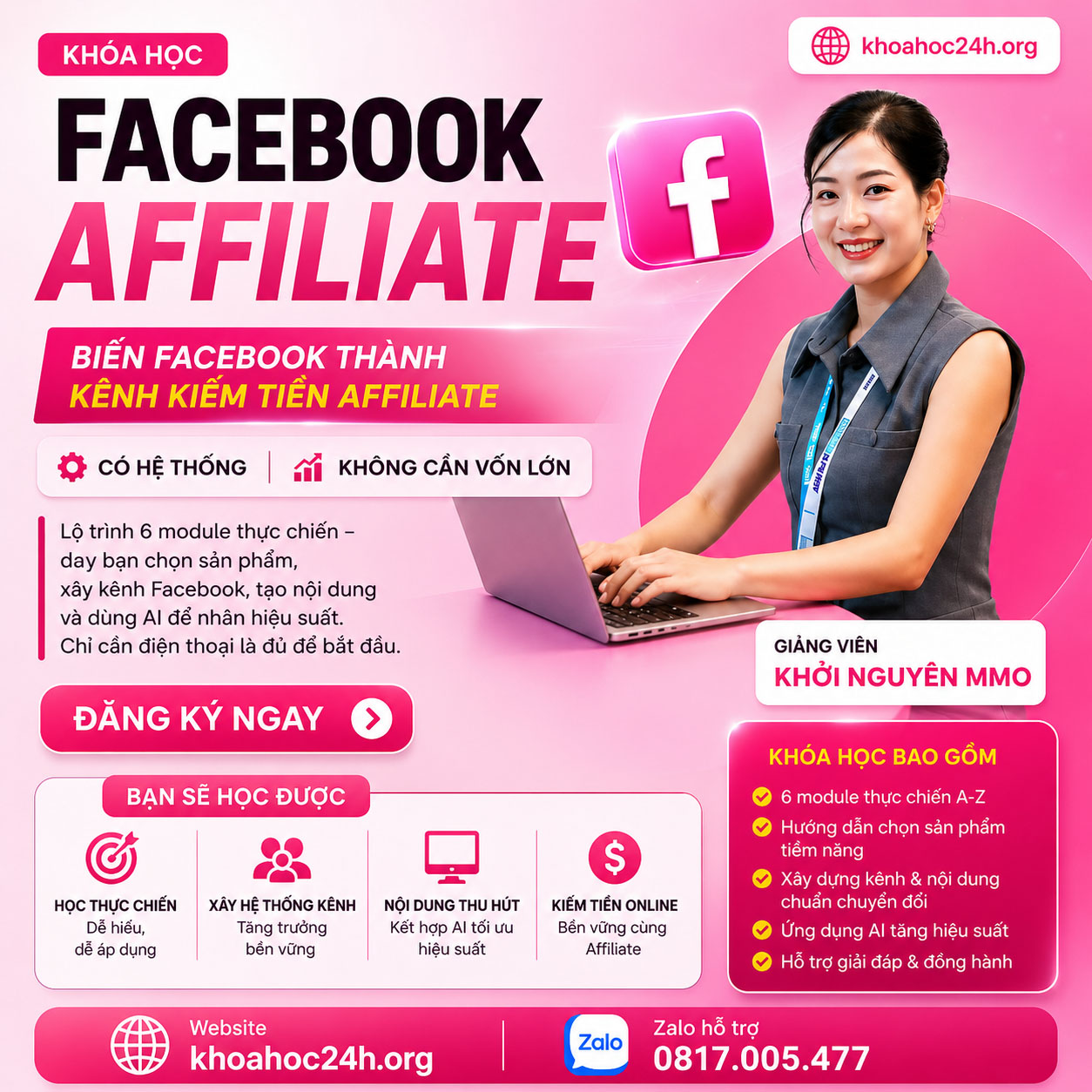 Khóa học Facebook Affiliate Cùng Khởi Nguyên MMO – Biến Facebook thành kênh kiếm tiền Affiliate Khóa học Facebook Affiliate Cùng Khởi Nguyên MMO – Biến Facebook thành kênh kiếm tiền Affiliate