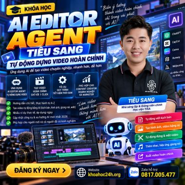 Khóa Học AI Editor Agent Tiêu Sang - Tự Động Dựng Video Hoàn Chỉnh