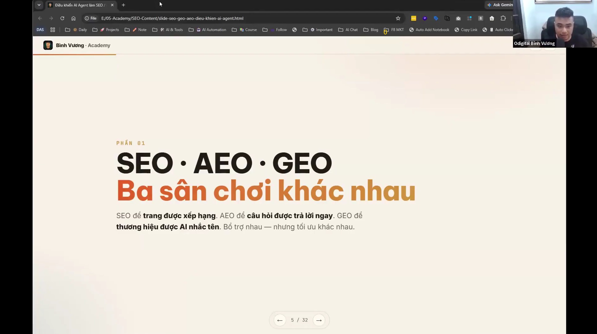 Học SEO Content BÌNH VƯƠNG