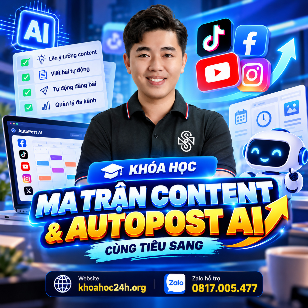 Khóa học Ma Trận Content & AutoPost AI – Tiêu Sang