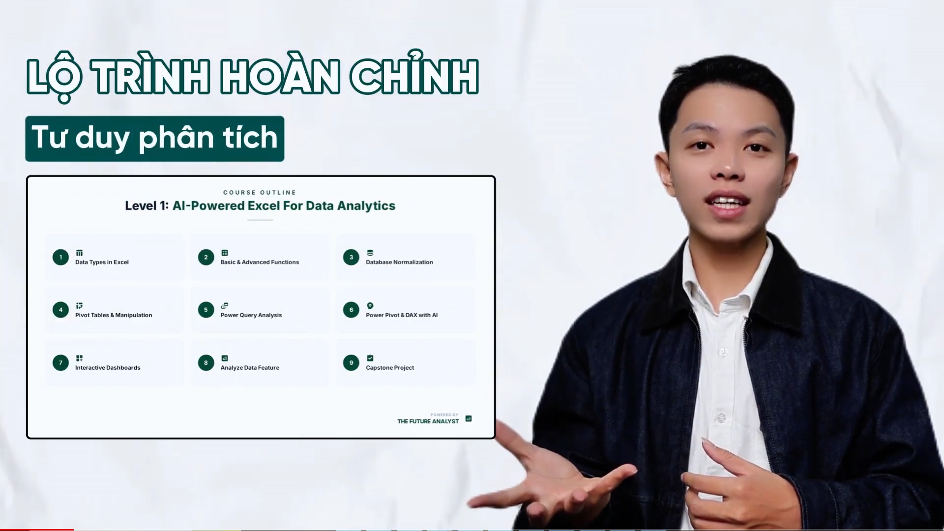 Lộ trình học Excel AI cùng Maz Học Data
