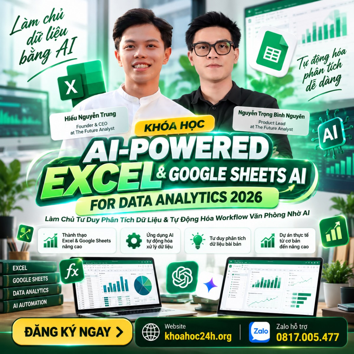 Khóa học AI-Powered Excel for Data Analytics – The Future Analyst