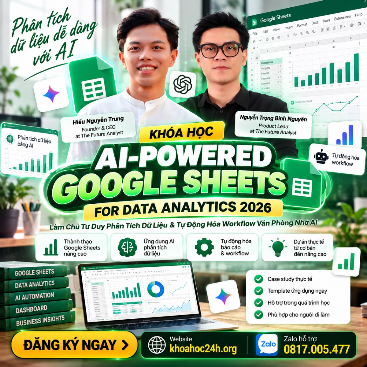 Khóa học AI-Powered Google Sheet for Data Analytics – The Future Analyst Khóa học AI-Powered Google Sheet for Data Analytics – The Future Analyst